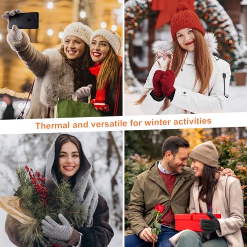 FZ FANTASTIC ZONE Womens Winter Gloves with Touch Screen Thermal Chenille Warm Lining Knit Gloves for Women Cold Weather Gift - Image 6