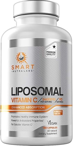Miniatura 2 de Vitamina C liposomal 1400mg - 180 cápsulas veganas - Ingredientes libres de China, soluble en grasa de alta absorción VIT C - Apoya el sistema
