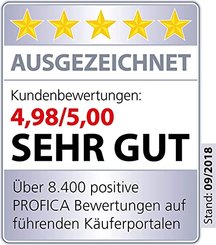 200 Stück Spenglerschrauben 4,5x20 mm TX20 von PROFICA - 15 mm EPDM Dichtscheibe - A2 Edelstahl - DIN7995 - Rostfrei