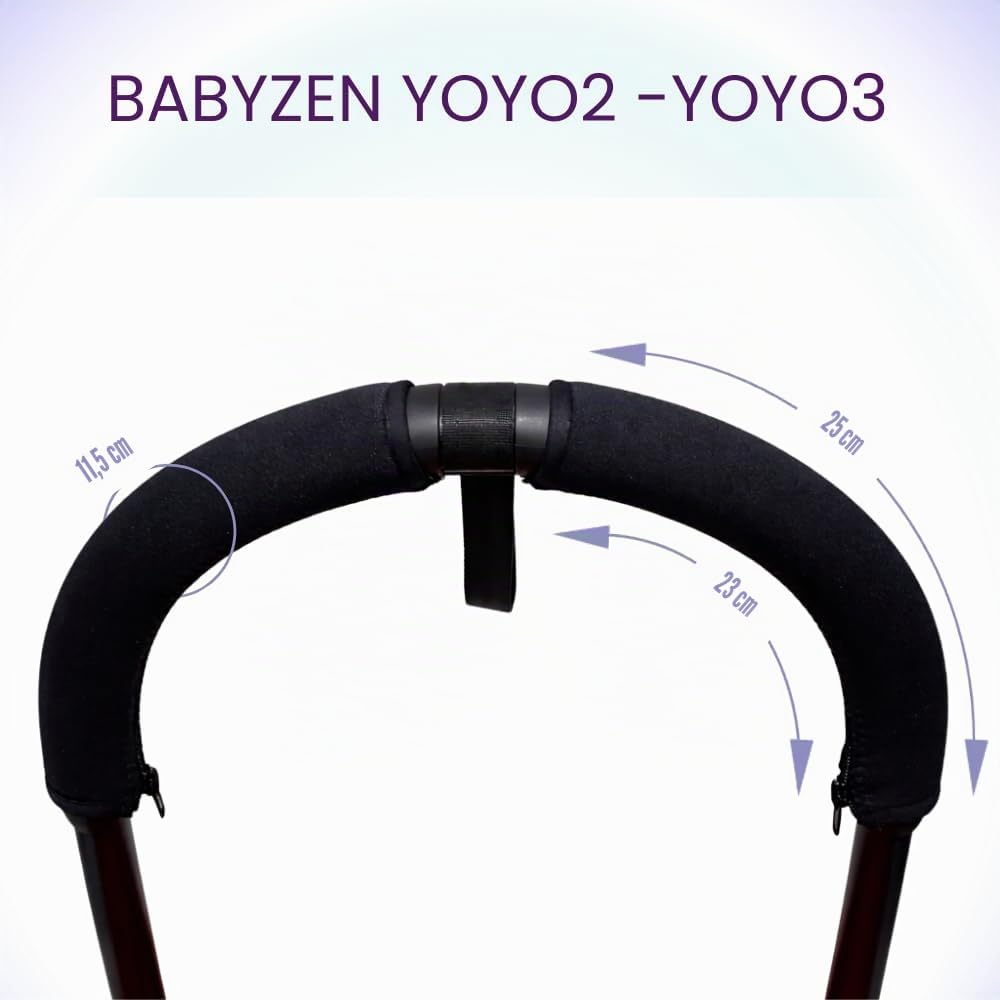 PROTEC TIF | Neopren-Lenkerbezüge kompatibel mit BABYZEN YOYO2 | Passt auf den Lenker aus Kunstleder |