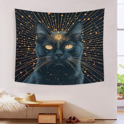 Tapisserie murale chat 3D pour creer une ambiance cocooning dans votre chambre