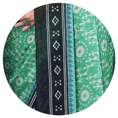 Image of MIRCHI FASHION Women Saree | Chiffon Batik Printed Breathable Regular Use Sari with Blouse