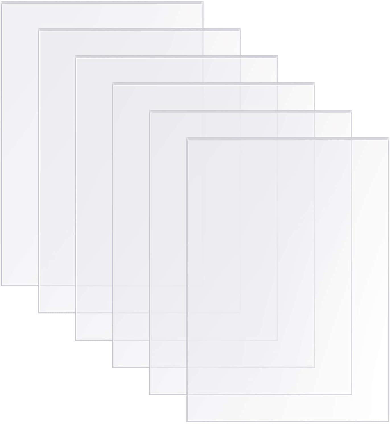 Perspex Transparent Clear Acrylic Sheet A2 (594 x 420mm), 2mm Thick Square Acrylic Panel for Picture Frame Glass Replacement Signs