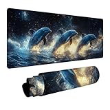 【TAPIS DE SOURIS IMPERMÉABLE ET RÉSISTANT】 : Ce grand tapis de souris offre une large surface de contact, vous permettant de placer confortablement votre clavier et votre souris sur votre bureau, tout en protégeant et en embellissant votre espace de travail. Lavable, ce tapis de souris est facile à nettoyer et résiste aux accidents. Les liquides se nettoient facilement avec un chiffon humide et ne perturberont ni votre travail ni vos jeux