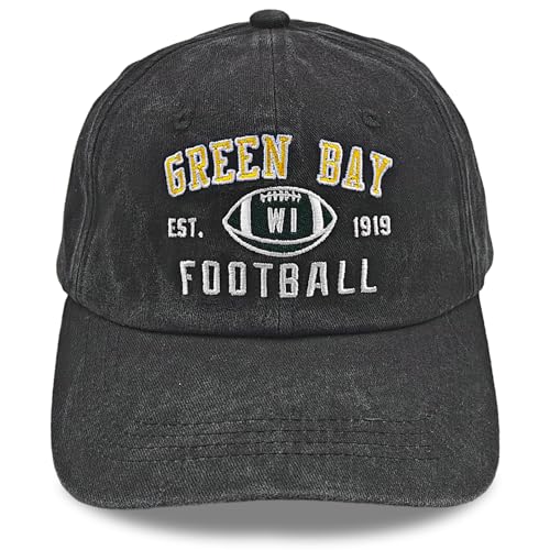 Lista de Gorra Green Bay favoritos de las personas. 46 Gorra bordada de ciudad clásico para hombres y mujeres, gorra de algodón ajustable, Verde (Green Bay), Medium