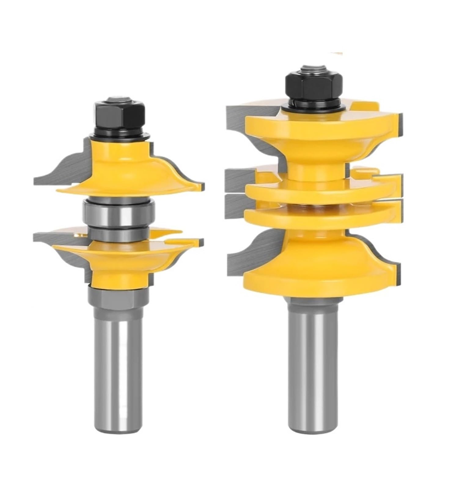 2 Szt. 12mm 1/2 "Shank Entry Drzwi Wewnętrzne Router Bit Dopasowany Zestaw Frezów Do Obróbki Drewna(12mm shank)