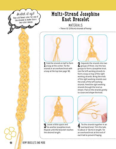 Hemp Bracelets and More: Easy Instructions for More Than 20 Designs (Design Originals) Step-by-Step Instructions for Knotting and Braiding to Create Stylish Handmade Jewelry with Natural Hemp Cord - Image 6