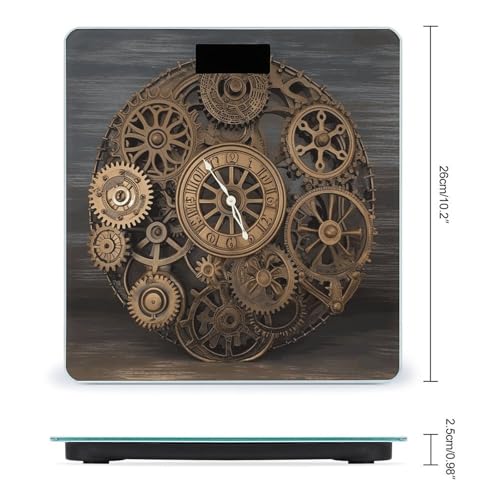 Báscula Digital de Baño Smart Steampunk Gears Clock miniatura 2