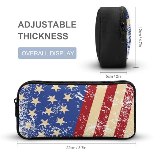 Vintage United States Flag Funny Backpack Set Lunch Bag Pencil Case Makeup Bag 3 in 1 for Men Women Travel4