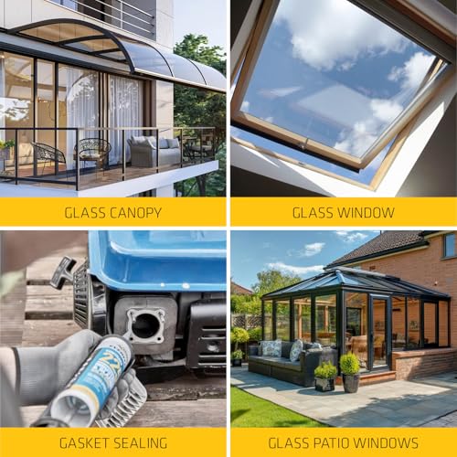 Everbuild – Everflex – 225 Contract Industrial & Glazing Silicone – Industrial and Glazing Sealant – Adheres to Most Common Building Materials – Transparent – 295ml - Image 6