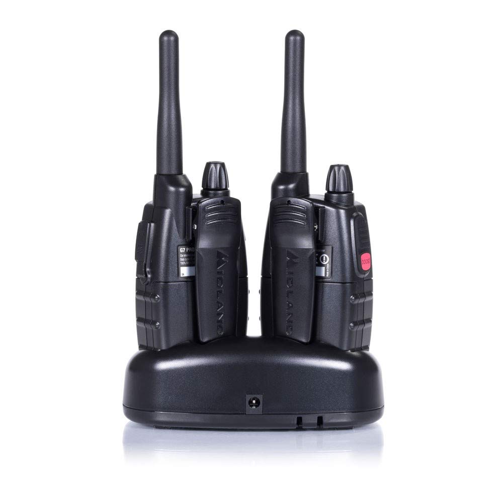 Midland G7 Pro doppio - OLD VERSION - Kit Radio Ricetrasmittente Walkie Talkie Dual Band 8 Canali PMR446 e 69 Canali LPD - 2 Ricetrasmettitori, 2 Set Batterie Ricaricabili