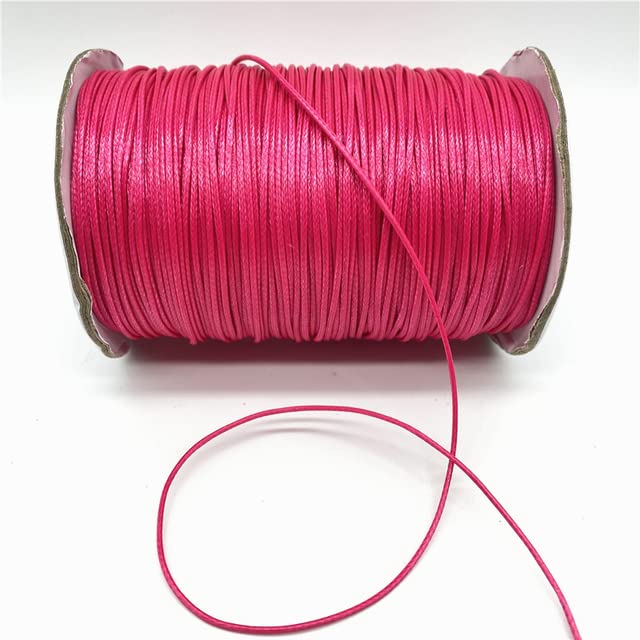 Perlenfaden-Bastelschnur, Baumwoll-Makramee-Seilschnur, Perlenschnur, 10 Yards/Lot, 1 mm gewachste Schnur, PU-Lederfaden, Schnur, Schnur, Riemen, Halskette, Seil for die Schmuckherstellung, DIY-Armban