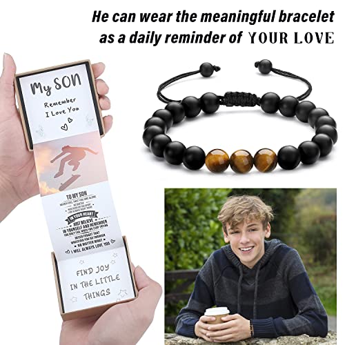 Gifts For Teenage Boys Son Teen Boys Gift Ideas 14 16 18 Year Old Birthday Gift Unique To My Son Beaded Bracelets Graduation Him Christmas Valentines Mens Stocking Stuffers Easter Confirmation #TOP2