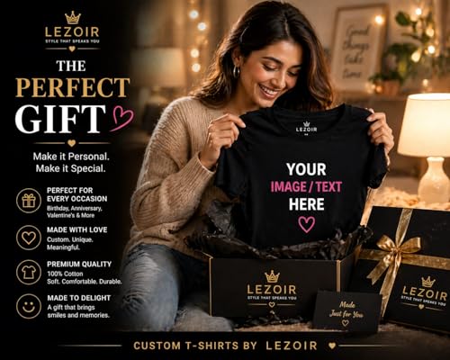 Image of T-Shirt for Women | Personalized Photo /Text Tee | 100% Cotton Regular Fit | Design Your Own T Shirt | Gifts for Girls, Friends, Birthday