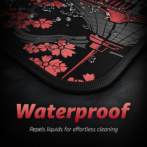 Tapis de souris de jeu étendu Hystar avec surface imperméable et polyester lisse - 4