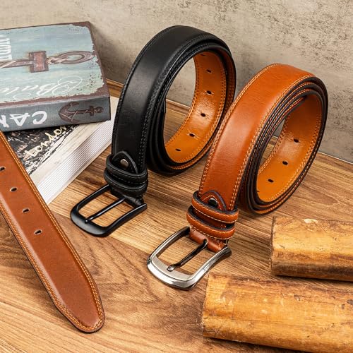 Kenon Personalized Leather Belt Men Gifts, Black Brown Belts Gift for Husband Boyfriend Son, Christmas Birthday Gift4