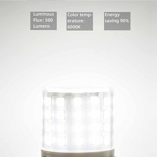 Miniatura 4 de Bombilla LED AC 100-265 V 3.5 W de repuesto para refrigerador KEI D34l luz blanca diurna 6000K E26 40W equivalente a halógeno 500Lm T10 bombillas