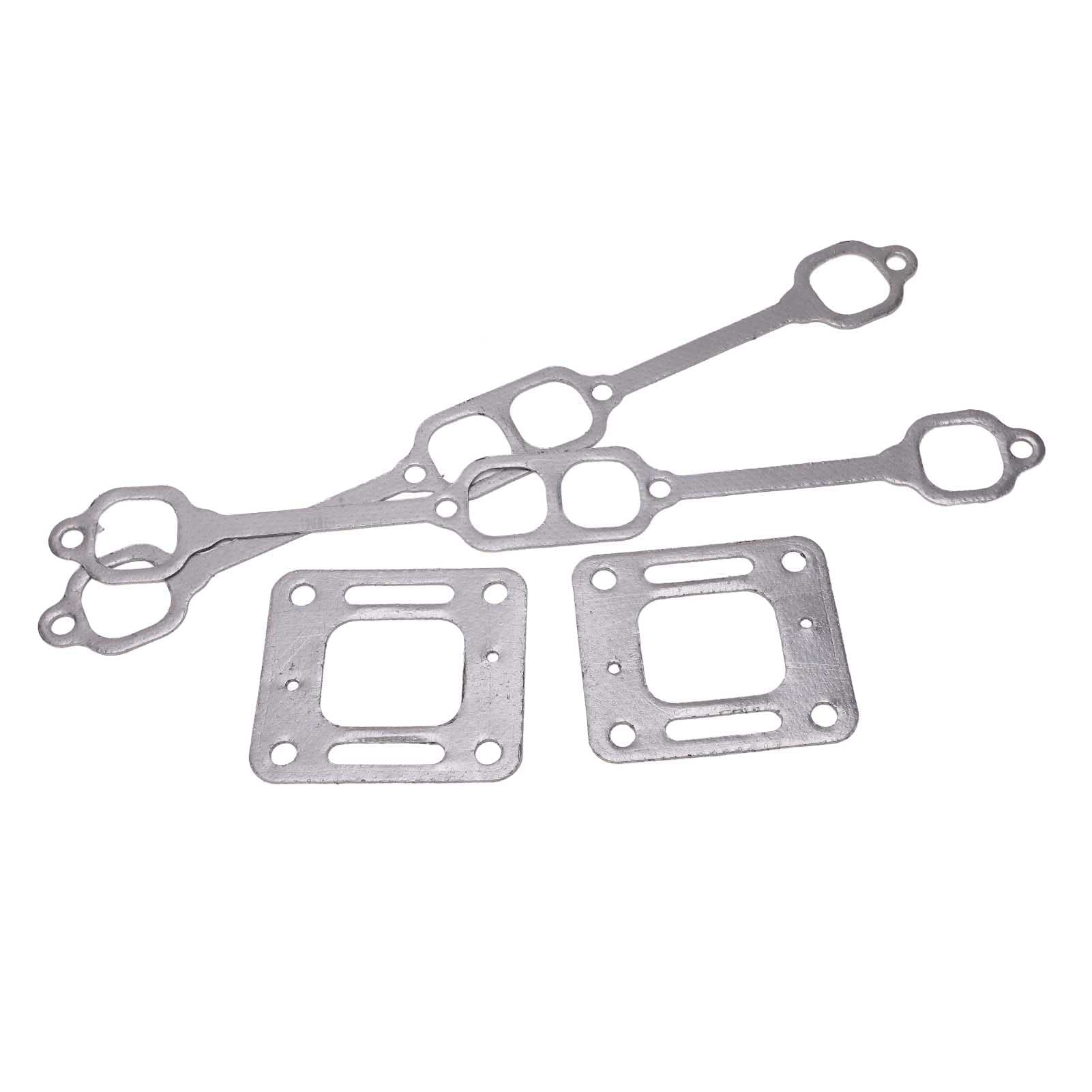 Juego de Juntas de Colector de Escape Reemplazo de Grafito para Motores Mercruiser 5,0 5,7 1985-2002 OE 5735 con Colector de Elevación Central