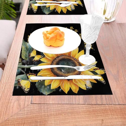 Set de table antidérapant PVC lavable cuisine, napperon imperméable intérieur extérieur