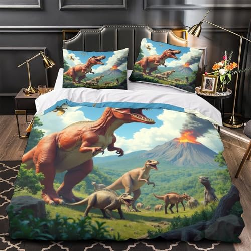 Housse de couette dinosaure 3D ultra douce et résistante