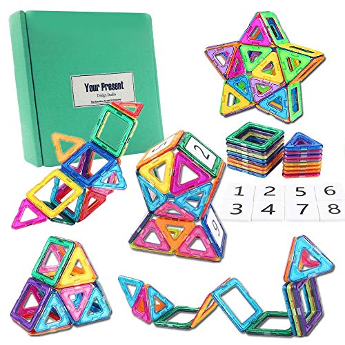 IHUIXINHE Magnetic Building Blocks, Educational Toys Magnet Building Block Tiles Set for Imagination Skill, Learning Educational Toys for Baby Toddlers, 28pcs (Color Random)