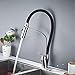 Brushed Nickel Swivel Spout Sink Faucet Pull Down Sprayer Rubber Design Bathroom Kitchen Hot Cold Mixer Tap