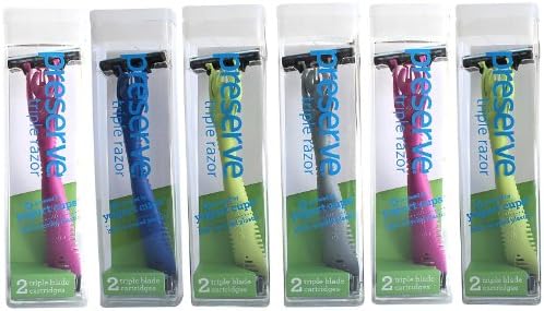 Amazon.com: PRESERVE RAZOR TRIPLE SYSTEM 6CT, 1 EA : Beauty & Personal Care