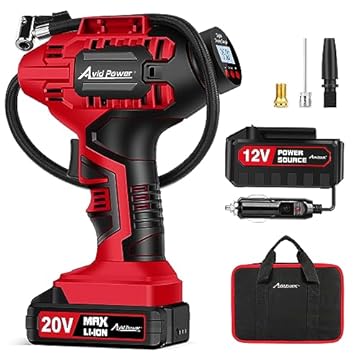 portable car tire inflator with gauge