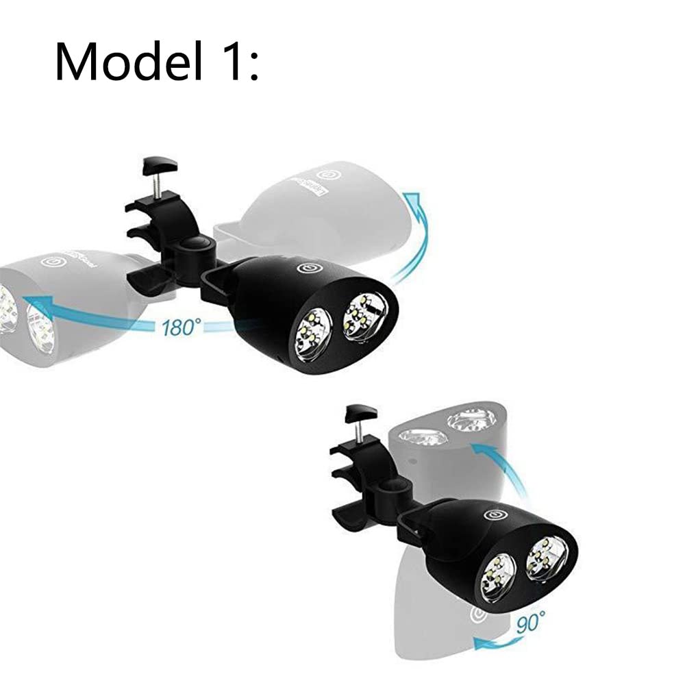 Luz LED para parrilla de barbacoa, rotación de 180°/360°, 10 luces LED superbrillantes, resistente al calor, impermeable, 100 lm, montaje en mango, control táctil sensible a la luz