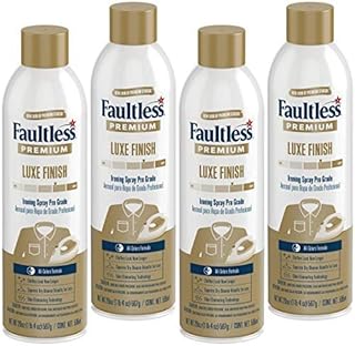 Faultless Premium Luxe Spray Starch (20 Oz, 4 Pack) Spray Starch for Ironing that Makes Your Clothes New Again, Use as a Spray on Starch that Reduces Ironing Time with No Flaking, Sticking or Clogging