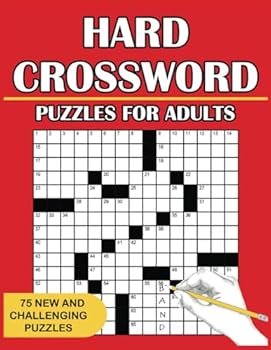 Paperback Hard Crossword Puzzles for Adults Book