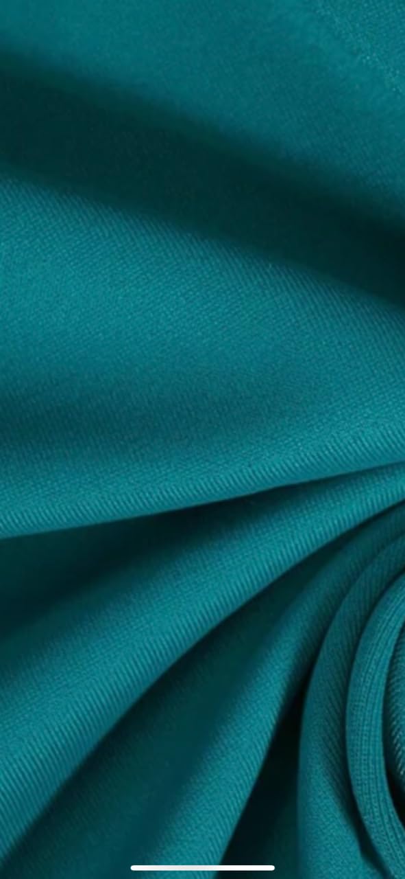 Tuva Textile 10 Yards Bolt of Real 100% Wool (Gabardine) Fabric Suiting, Teal Green