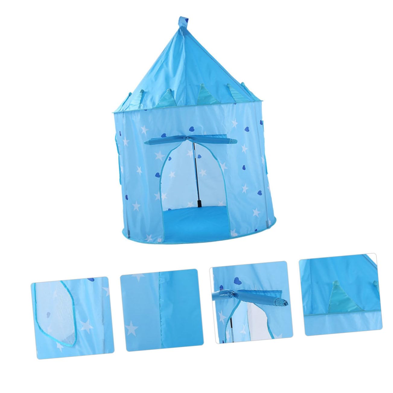 Tienda de Campaña para Niños de Tela Portátil Azul y Rosa