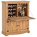 IDIMEX Weinschrank Tequila, schöner Barschrank im Mexiko Stil, praktische Hausbar aus Kiefer massiv in gebeizt/gewachst, Stilvolles Weinregal mit 1 Klappfach und 2 Türen