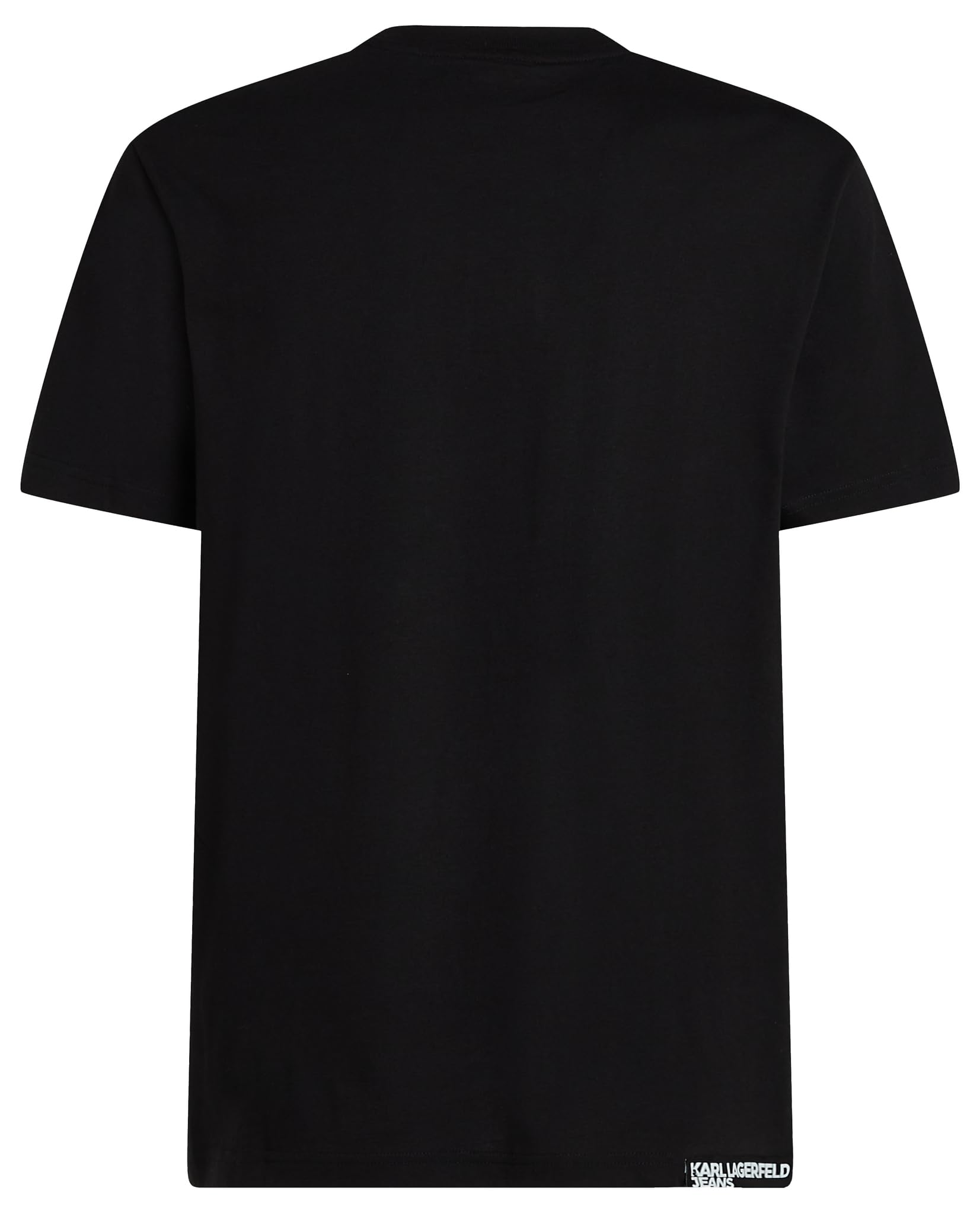 Karl Lagerfeld Jeans, Męskie, Regularny Krój Z Krótkim Rękawem I Logo K, Regularny Krój, Czarny, L