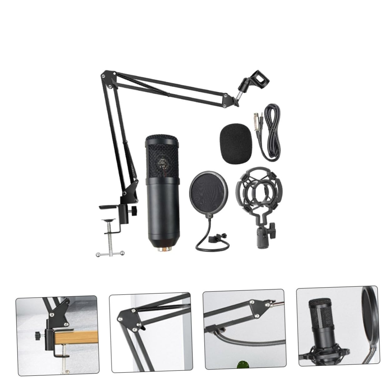 Microfono a Condensatore USB Bm800 Nero per Streaming e Registrazione | Lega di Alluminio, Studi di Registrazione e Stazioni di Broadcasting, Prestazioni Professionali Colore Casuale