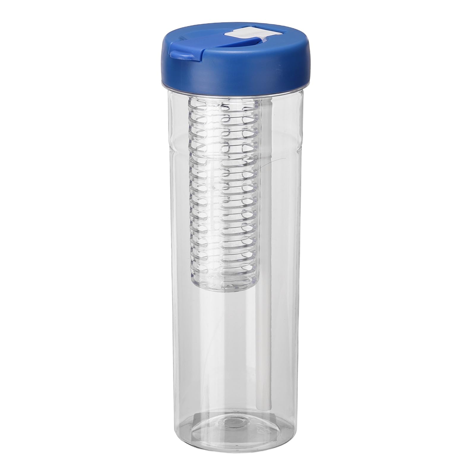 sourcing map Fruit Infuser Water Bottle 850ml / 29 oz Plastic LeakProof Shatter Proof Water Bottle with Foldable Straw for Gym Camping Travel Cold Drinks, Blue