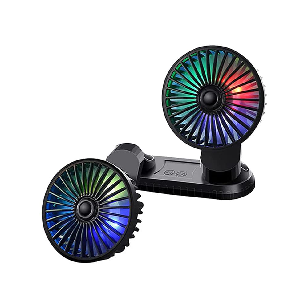 Ventilatore USB SANWAN A Doppia Testa - Regolabile 360° | Per Auto, Casa, Ufficio | 3 Velocità - Foto 12