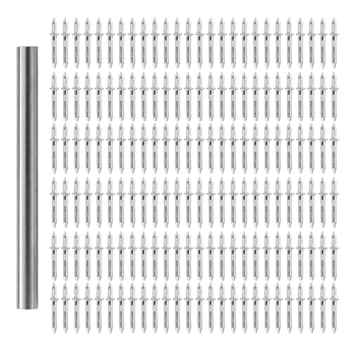 100Pcs Double-Head Seamless Installation Nail with Sleeve Metal Nails
