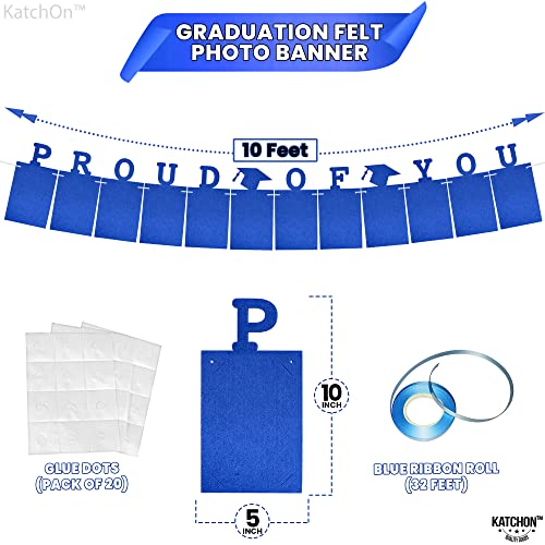 Image of KatchOn, Blue Graduation Photo Banner 2026 - Large 10 Feet, Proud of You Banner | Graduation Decorations 2026 | Graduation 2026 Backdrop | Graduation Picture Display