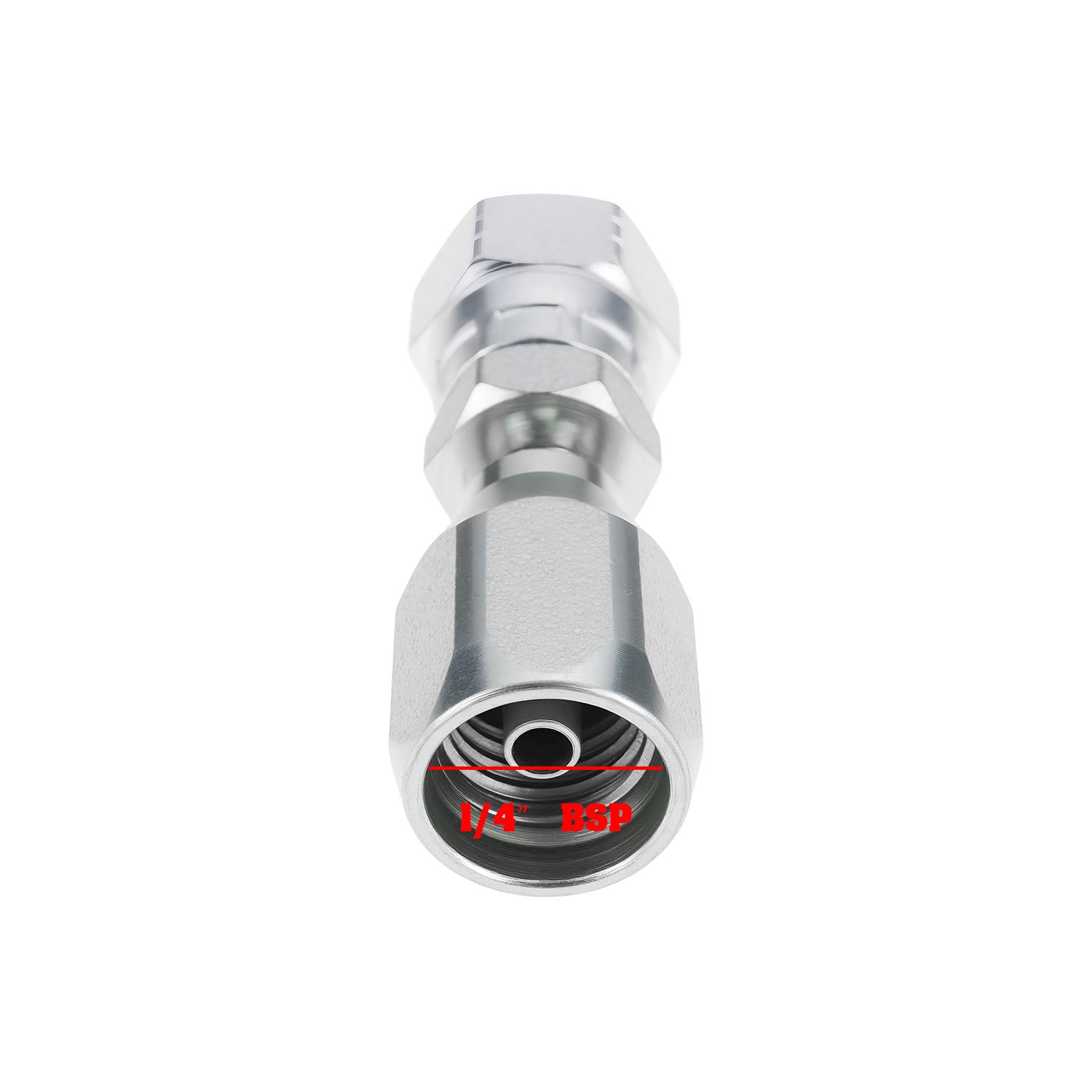 OTOTEC accesorios de manguera hidráulica reutilizables BSP 1/4 pulgadas R1T 1SN