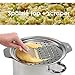 Hicook Stainless Steel Spaetzle Maker Lid with Scraper Traditional German Egg Noodle Maker Pan Pot Spaghetti Strainer
