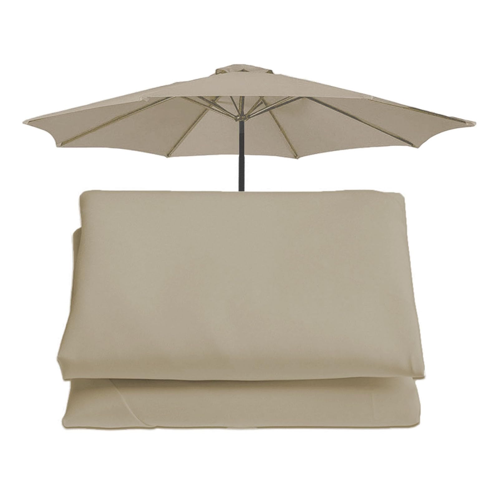 GZDXBF 6 Ribs 8 Ribs Umbrella Fabric Canopy Cover, 200/230/250/270/300/350cm Umbrella Replacement Cloth Fit Outdoor(Top color,8ribs-350cm(11.5ft))