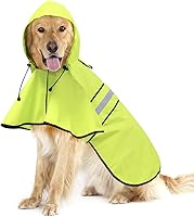 Vista 6 de Impermeable reflectante para perros – Impermeable ajustable para perros, impermeable ligero con capucha para perro, poncho chubasquero, chaqueta