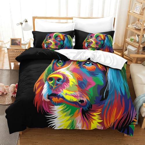 Housse de couette 3D super king parure de lit 260x220cm zipper - 3