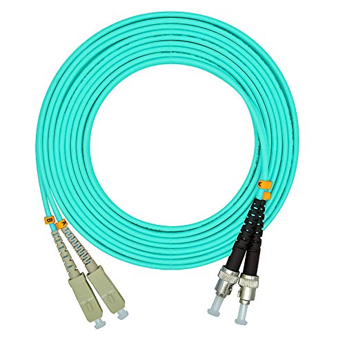 Image of 5Meters 16ft SC to ST Duplex 50 /125 10G OM3 Multi-Mode Fiber Optic Cable Jumper Optical Patch Cord SC-ST