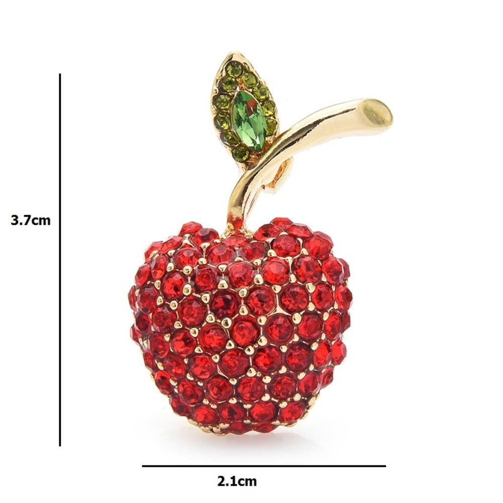 Broche Pin Pin de solapa for mochilas, mujeres, colección y exhibición Pins de solapa Broches y pins Full Rhinestone Red Cherry ES Mujeres Hombres Bodas Oficina Causal Pins Badge
