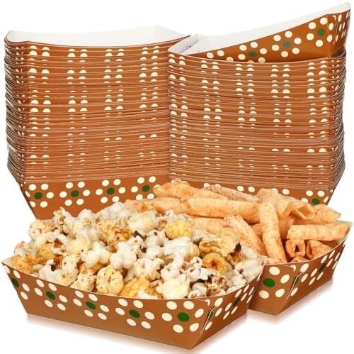 Zhehao 100 Pcs Mexican Snack Trays Cielito Lindo Party Decoration Platos De Barro Mexicanos Terracotta Clay Pottery Nacho Popcorn Food Container Disposable Trays for Cinco de Mayo Wedding(Pottery)