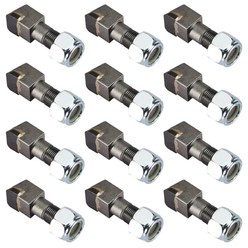 CarBole 12 Pack Stump Grinder Teeth Fit Woodland Mills SG100 Stump Grinder Tooth Parts for Cutting Tree Stub Carbide Tips with 5/8 Nuts 2-1/2L x 3/4W