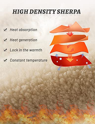Image of Gihuo Men's Winter Fleece Pants Sherpa Lined Sweatpants Active Running Jogger Pants